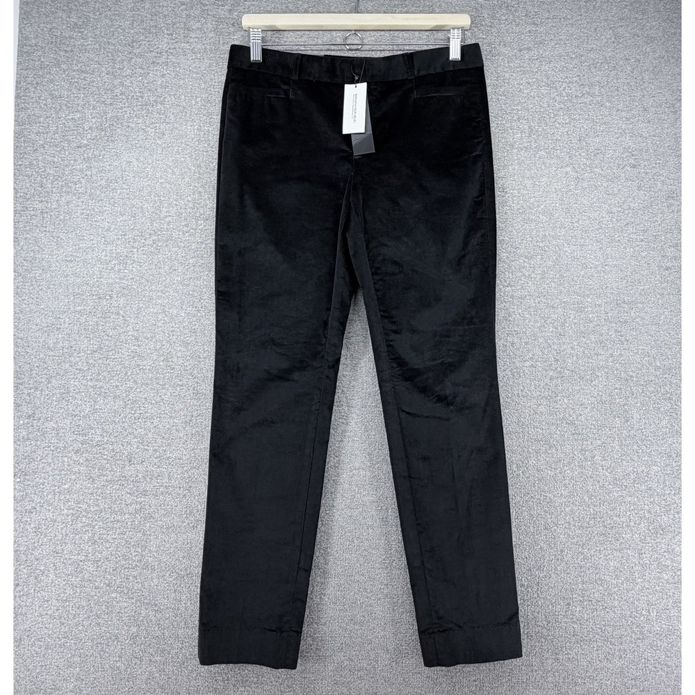Banana Republic Sloan Dress Pants Women Size 4 Black Velvet NEW $98